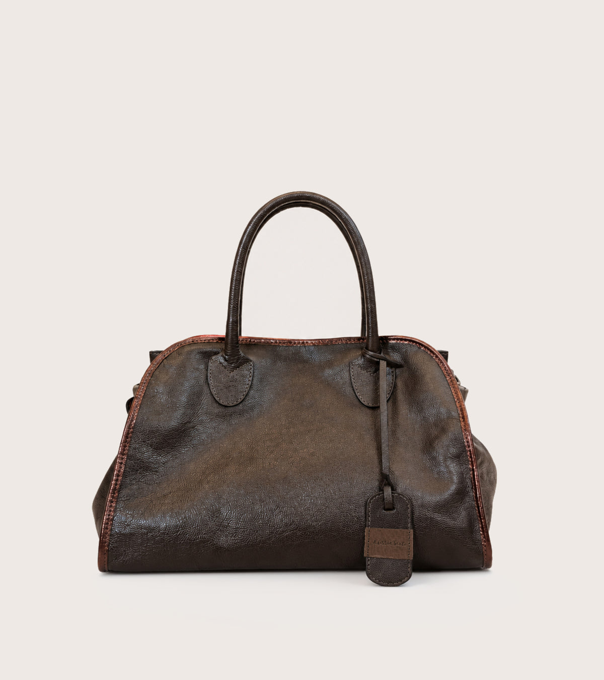 Ebony handbag with shoulder strap