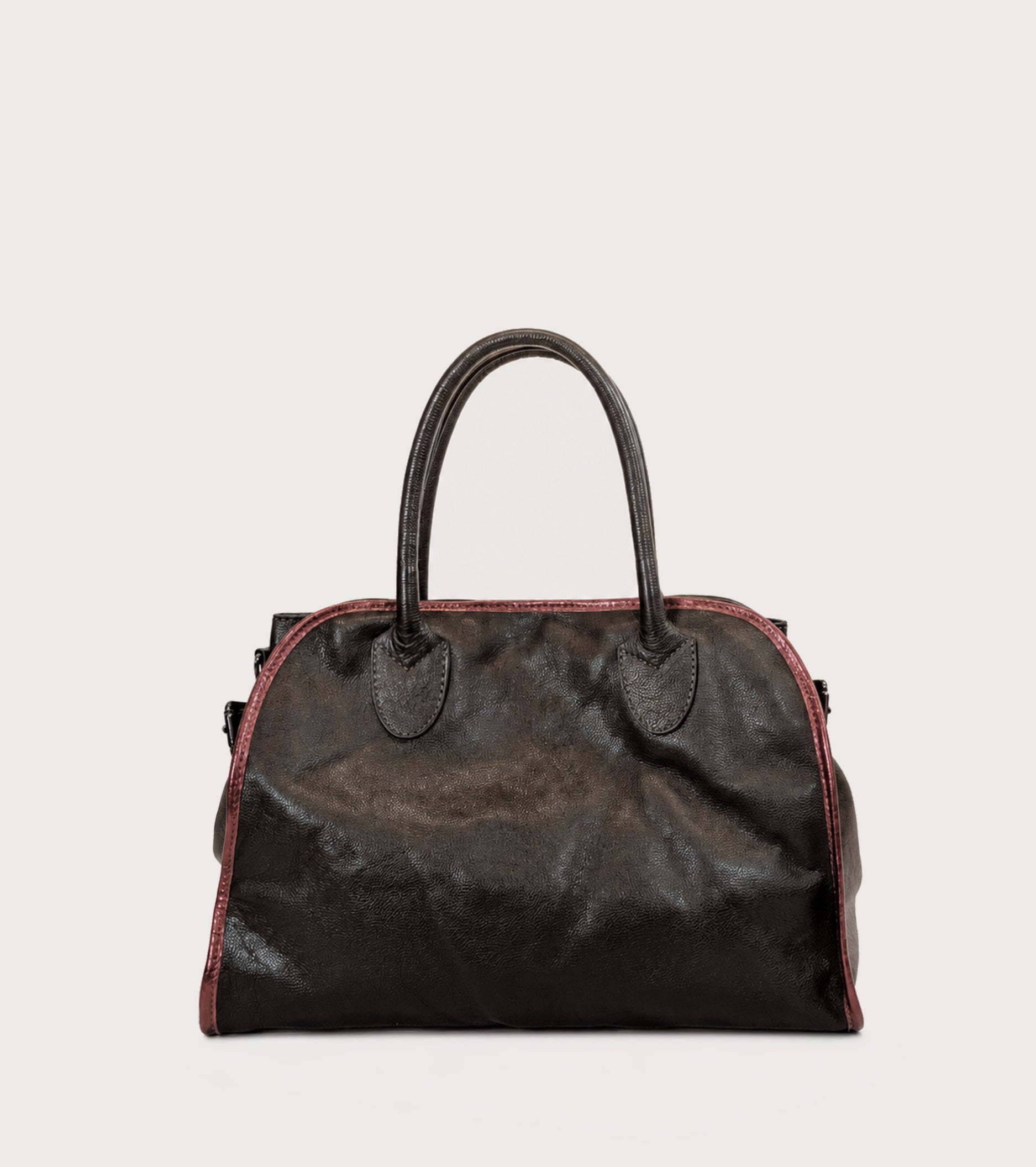 Ebony handbag with shoulder strap