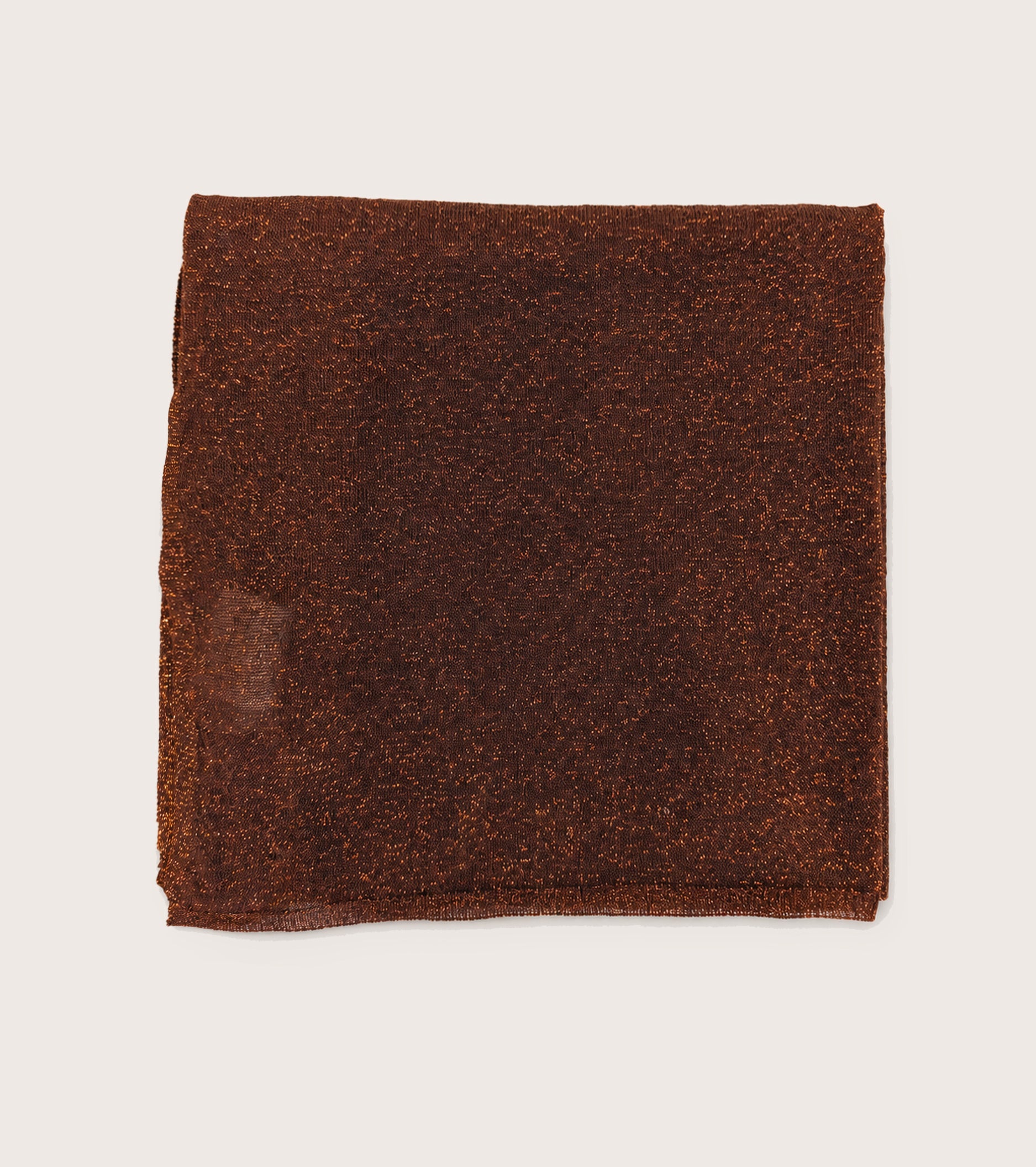Scarf made from wood-effect lurex yarn
