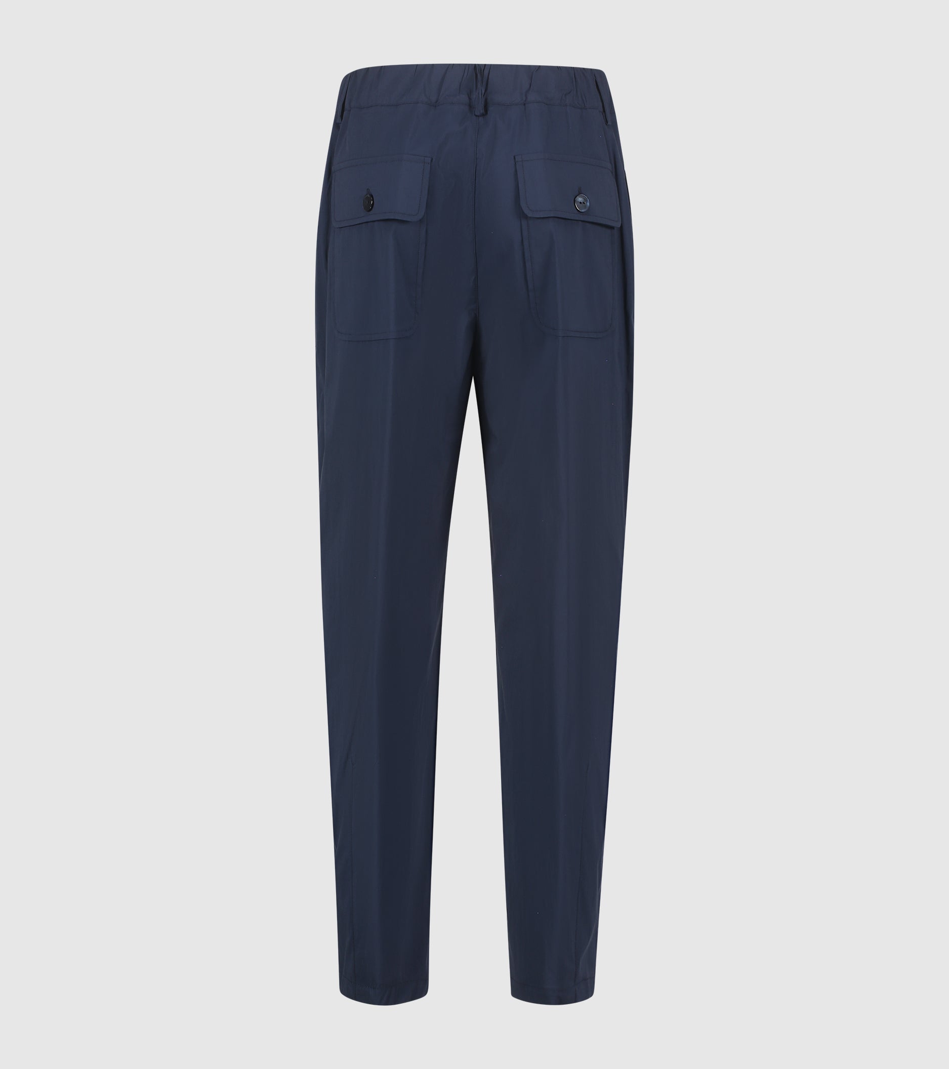 Pantaloni cropped in cotone stretch blu