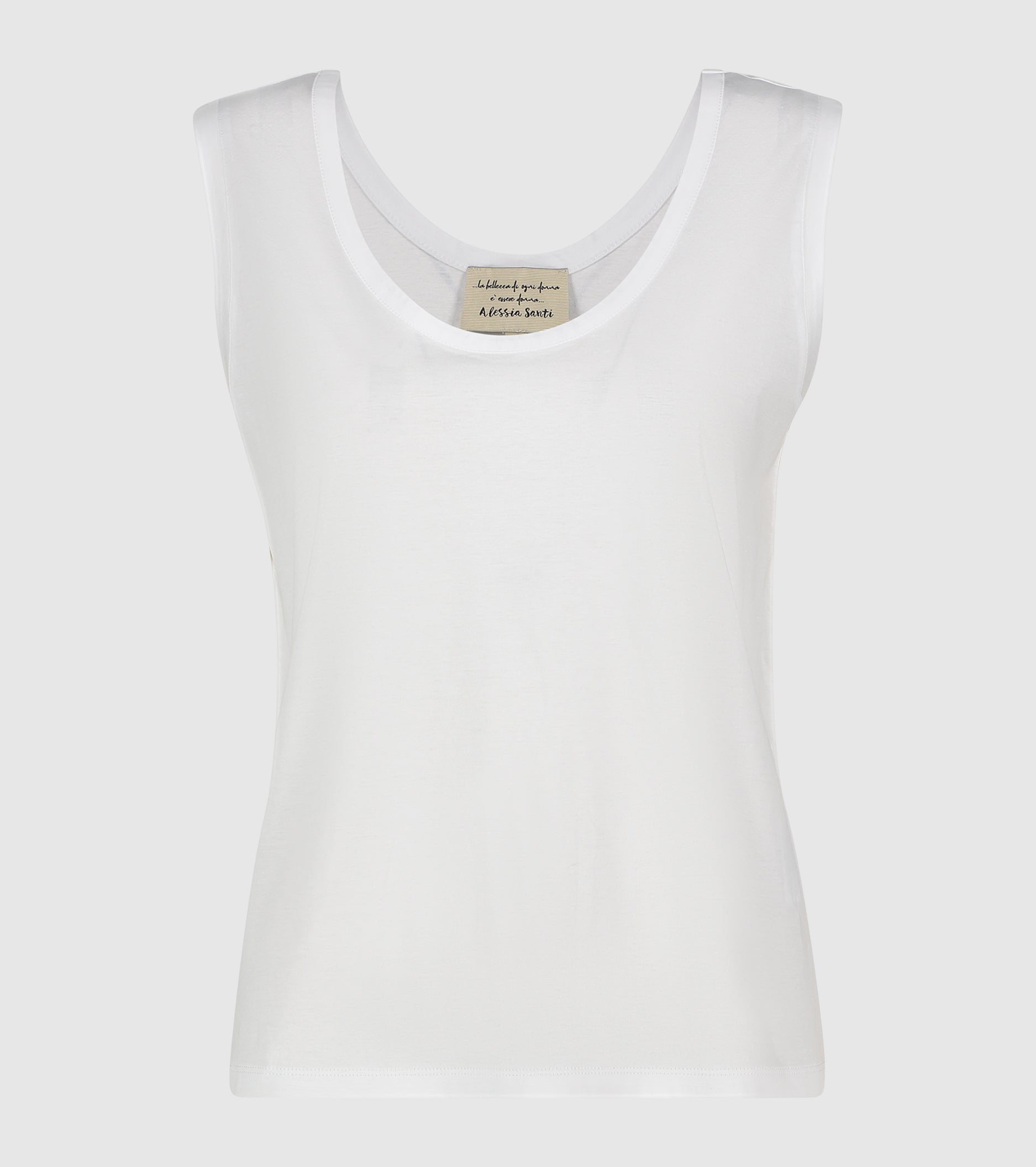 White round neckline top