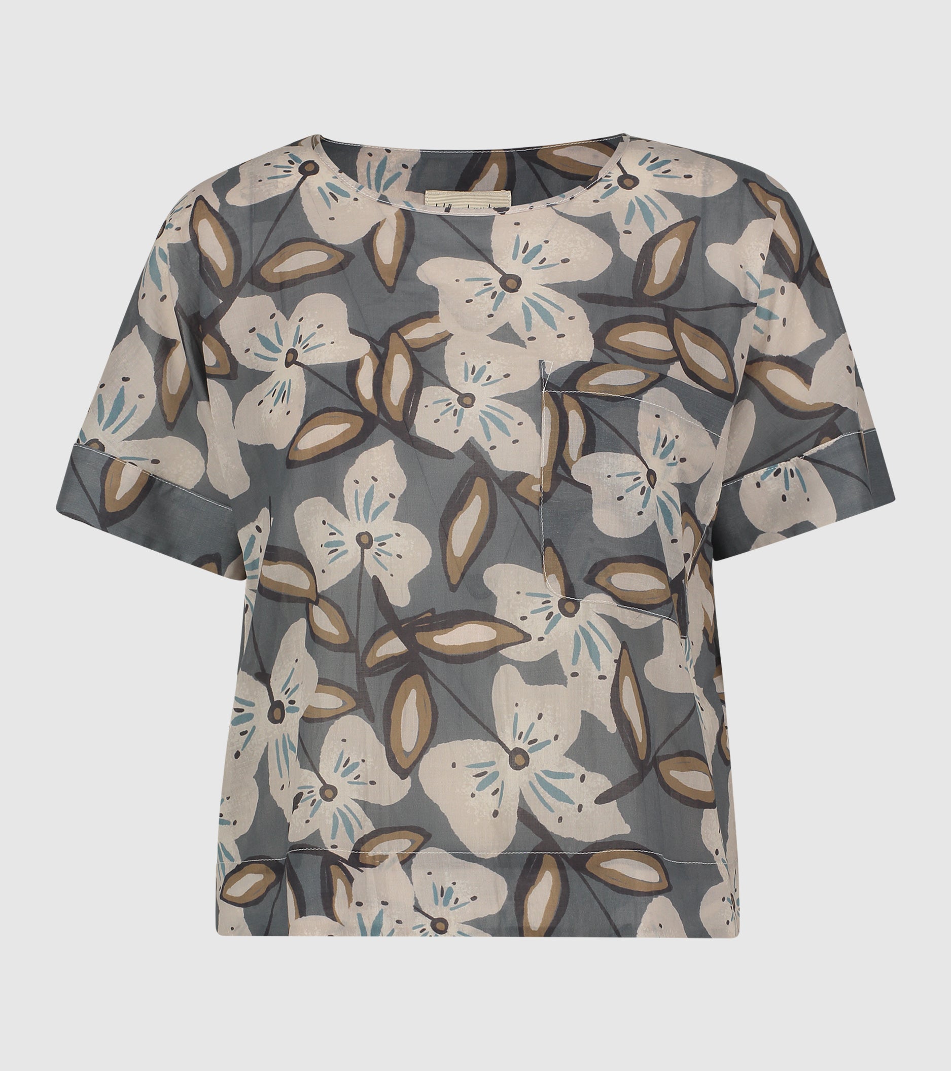 T-shirt con stampa floreale fiori